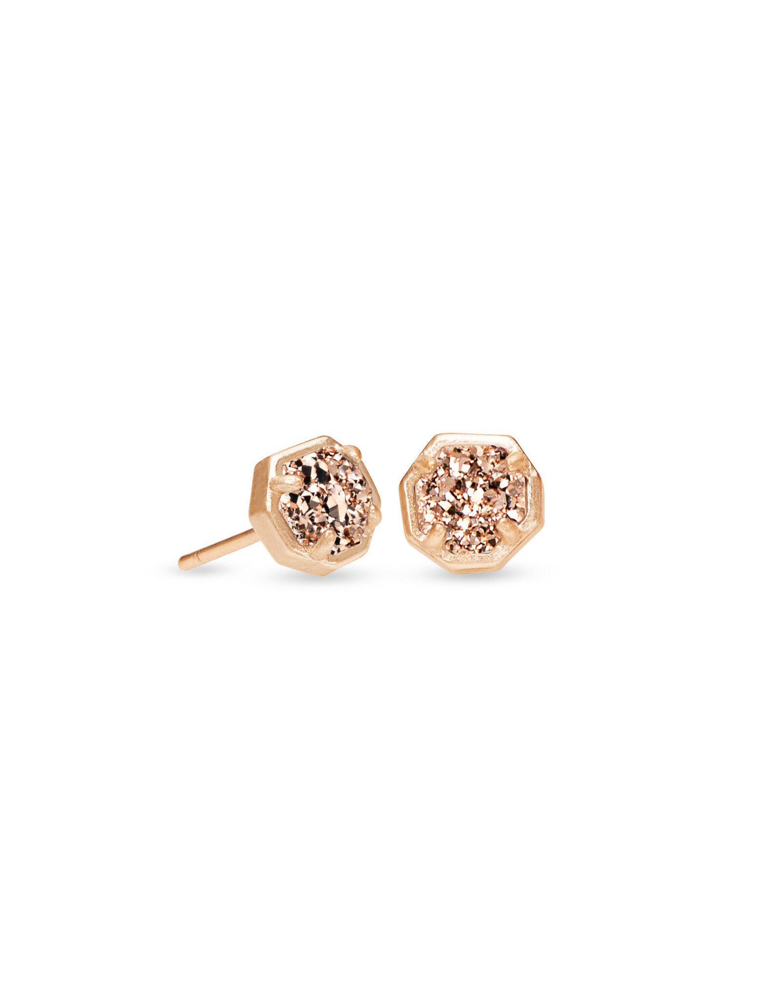 Earring Nola Stud RSG Rose Gold Drusy