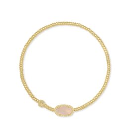 Grayson Stretch Bracelet Gold Rose Quartz