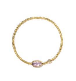 Grayson Stretch Bracelet Gold Amethyst