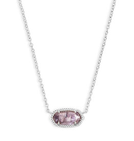 Elisa Short Pendant Necklace Silver MULTIPLE COLORS