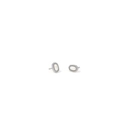 Mini Ellie Stud Earrings Silver/ Ivory MOP