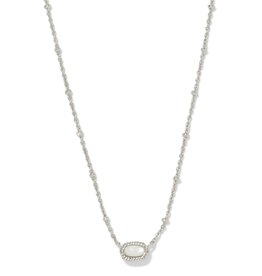 Mini Elisa Necklace Silver Ivory Mother of Pearl