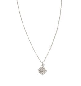 Dira Crystal Necklace - Silver/ White