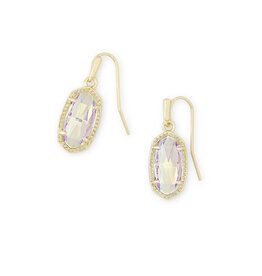 Earring Lee Gold Dichroic Glass Earring Lee Gold Dichroic Glass