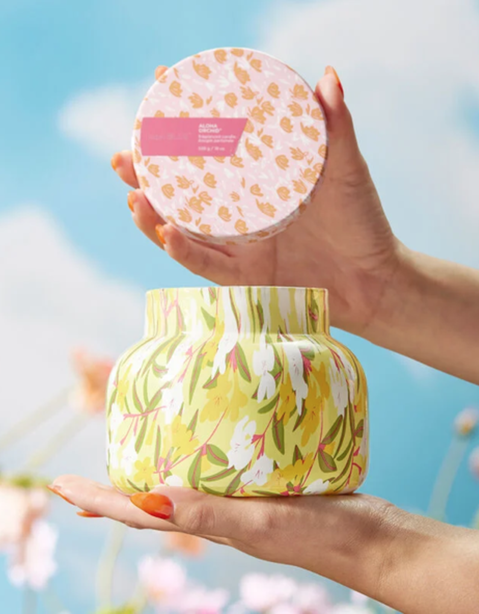 Candle 19oz Petite Pattern Play Aloha Orchid