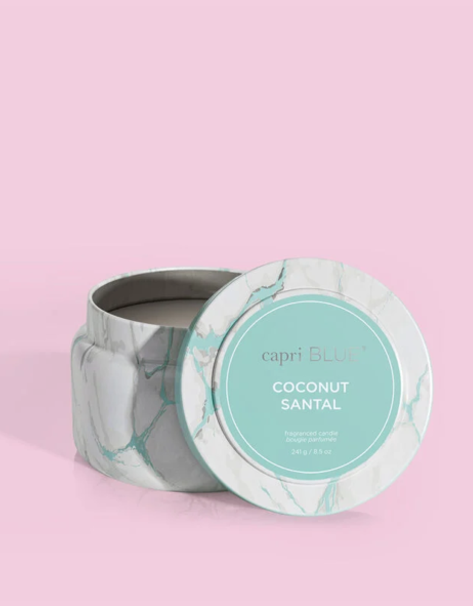 Candle 8.5 Travel Tin Mod Marble Coconut Santal