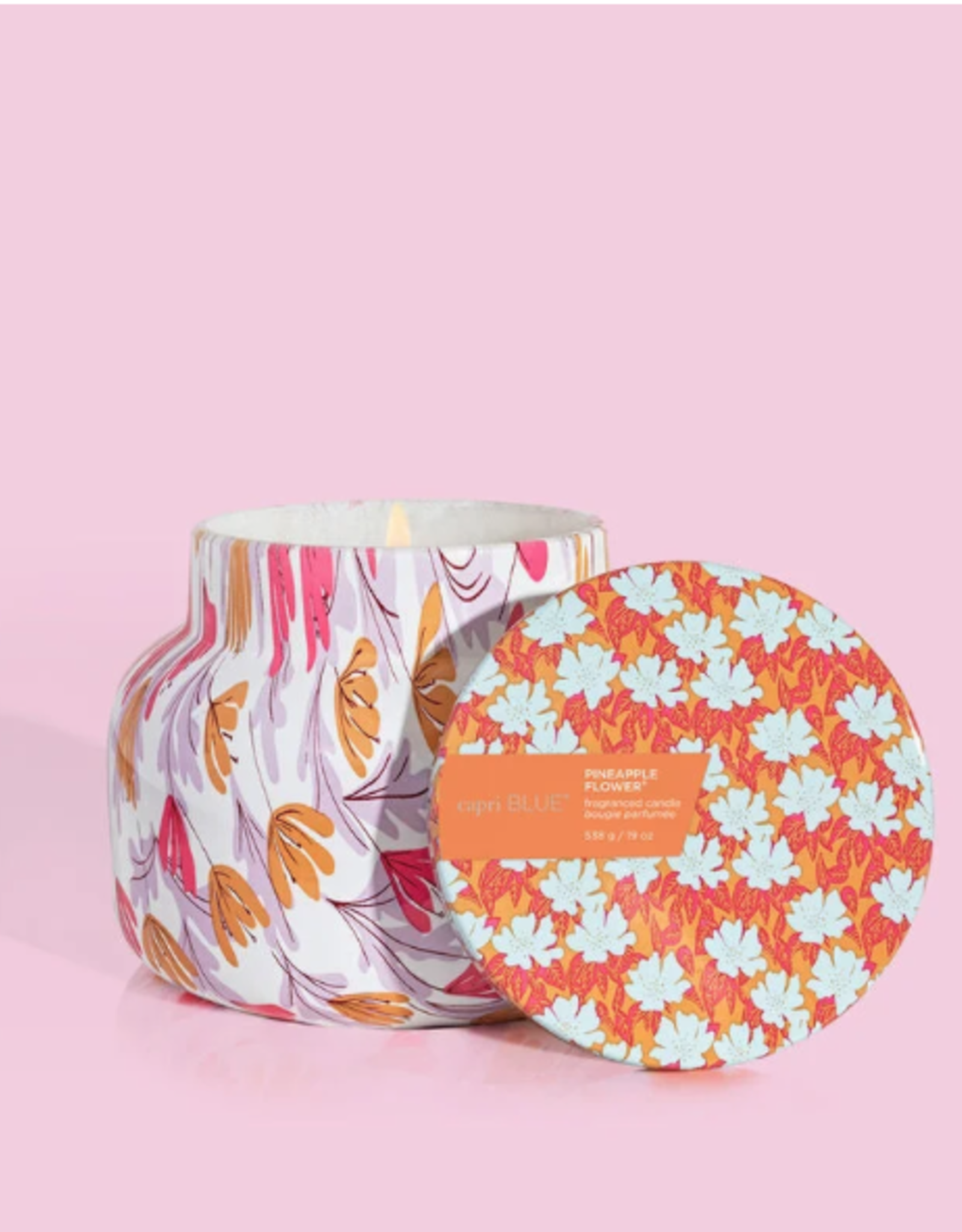 Candle 19oz Pattern Play Pineapple Flower
