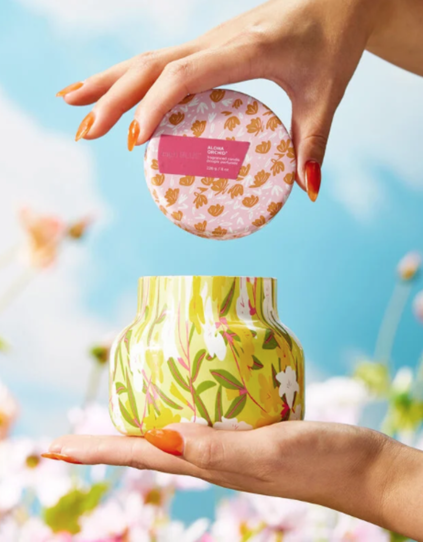 Candle 8oz Petite Pattern Play Aloha Orchid