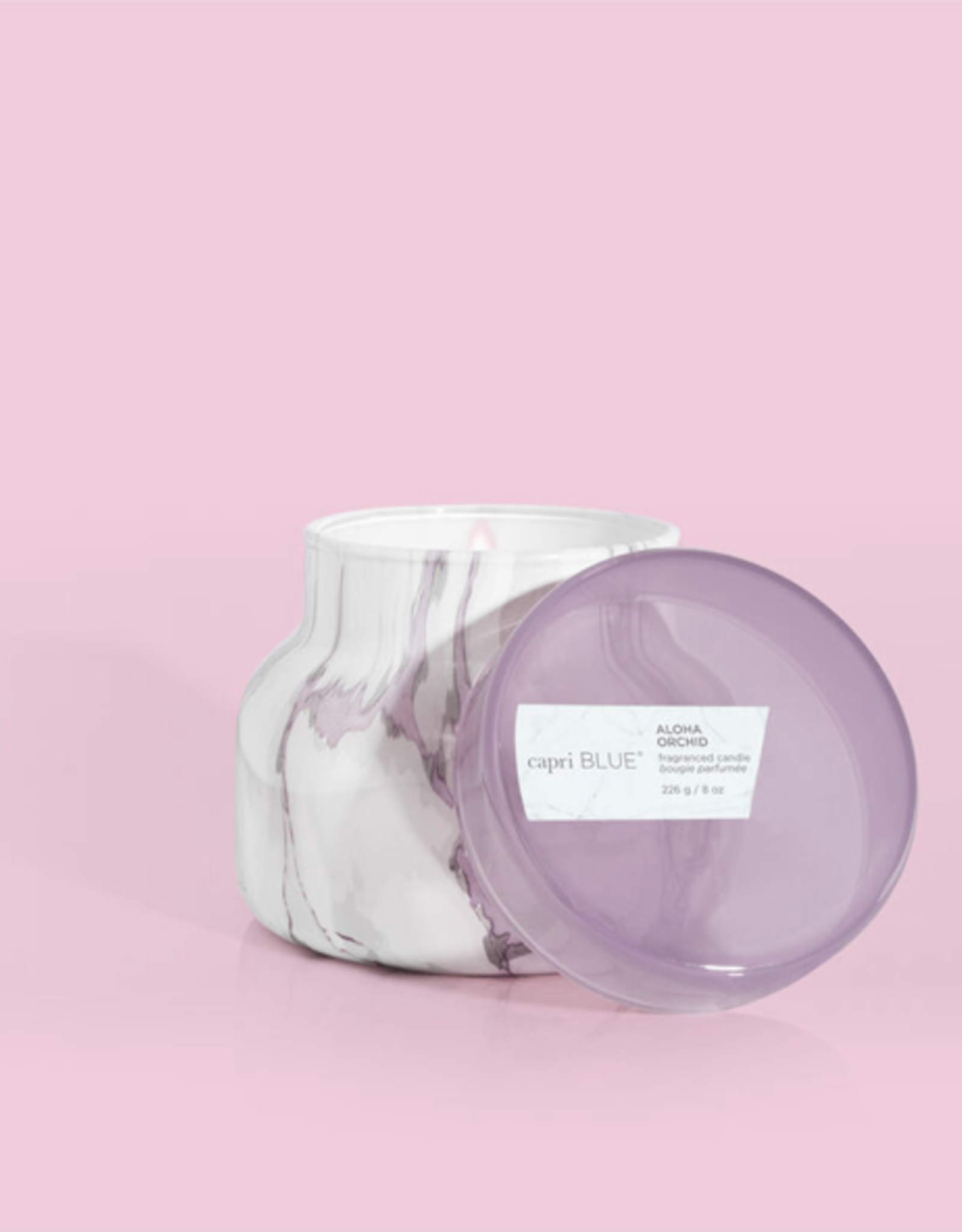 Candle 8 Mod Marble Aloha Orchid