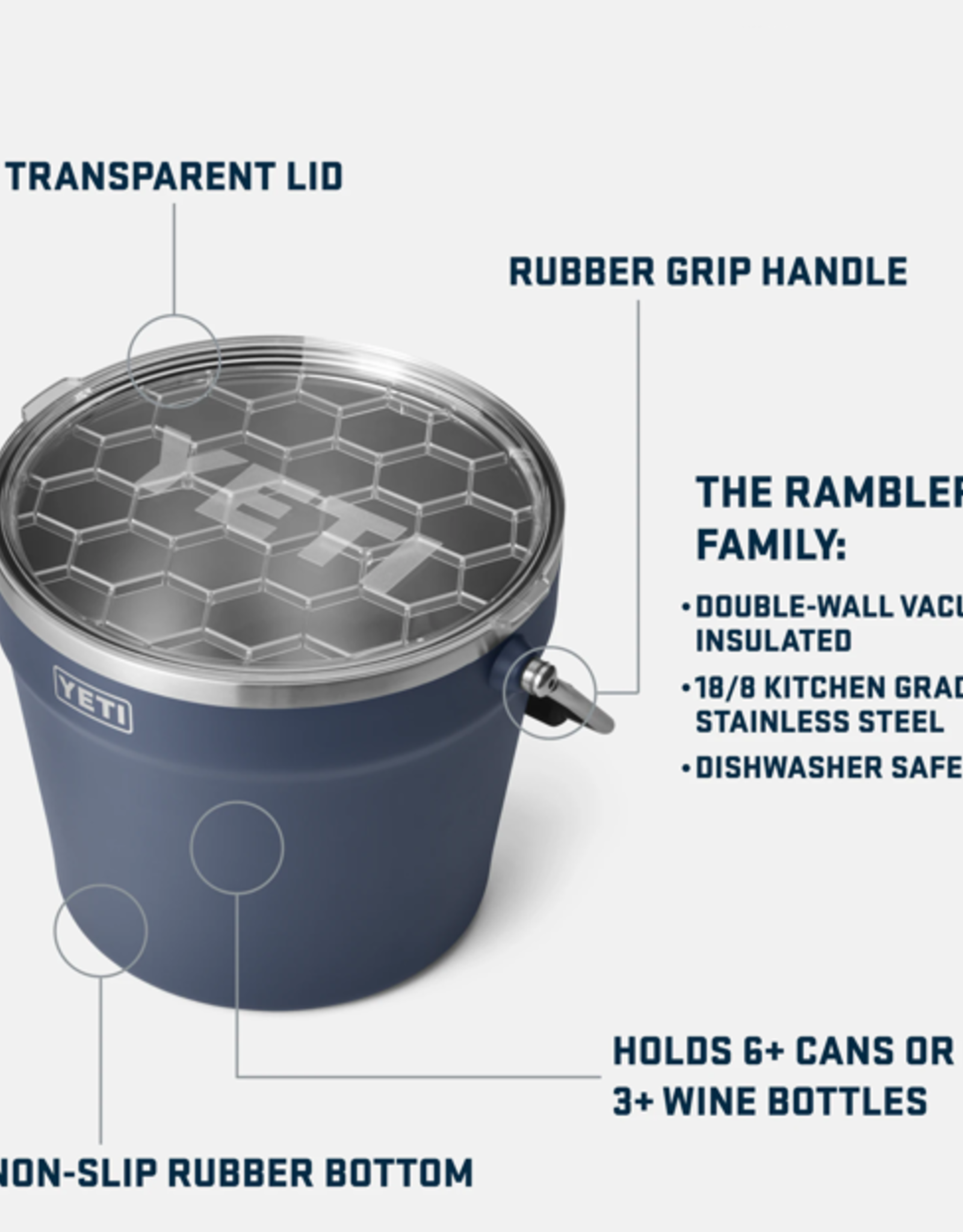 Rambler Beverage Bucket White