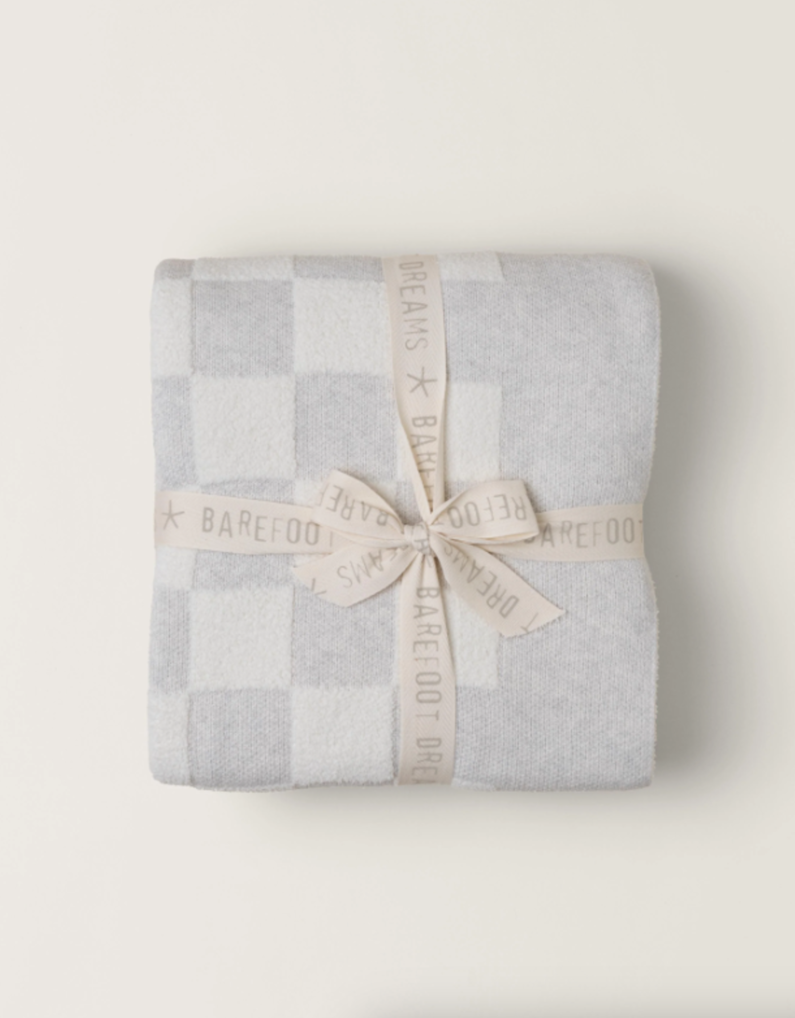 Cozychic Cotton Checkered Throw Gray/Cream