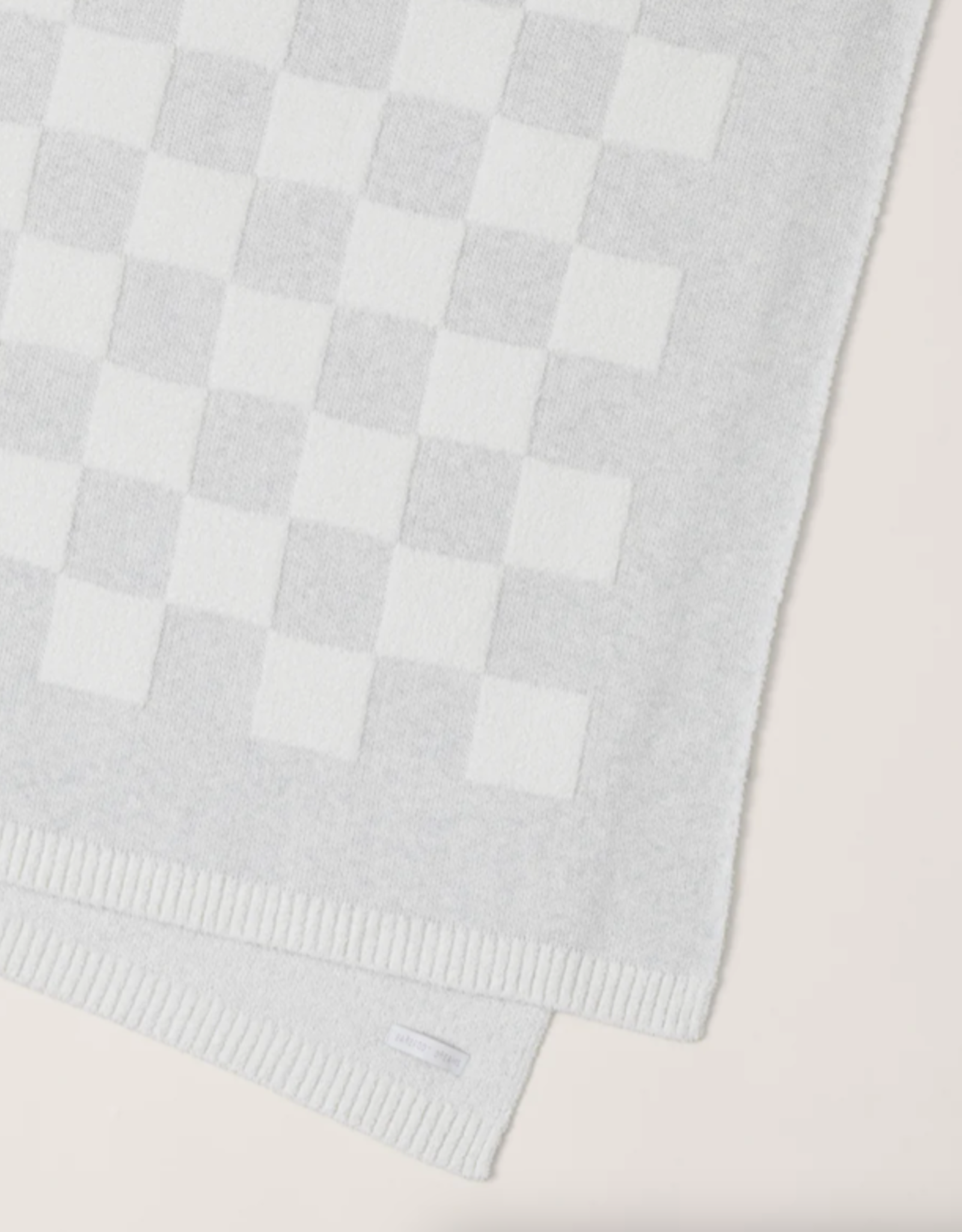 Cozychic Cotton Checkered Throw Gray/Cream