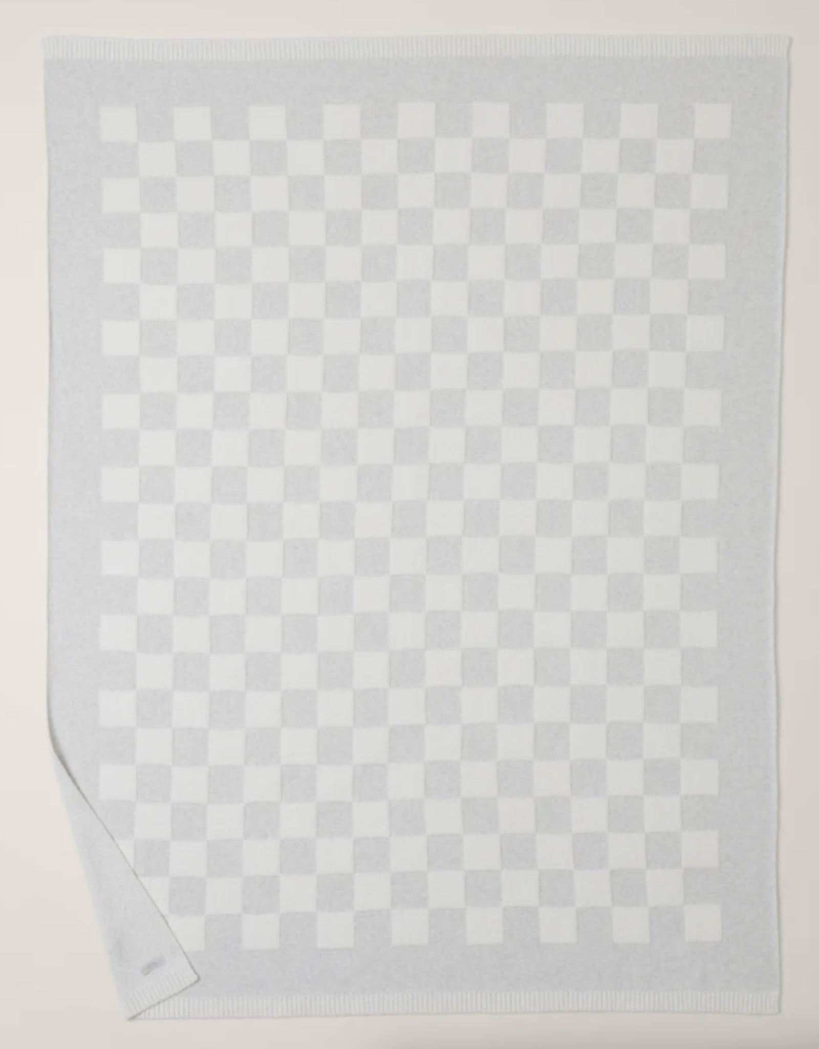 Cozychic Cotton Checkered Throw Gray/Cream