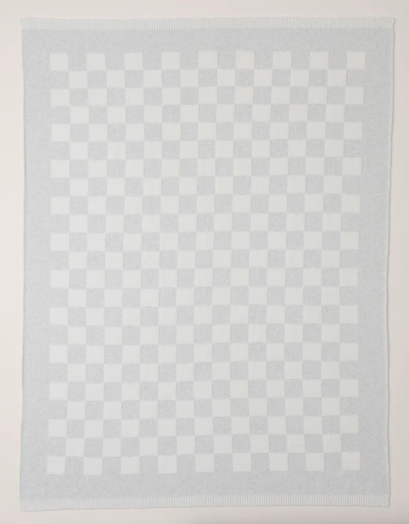 Cozychic Cotton Checkered Throw Gray/Cream