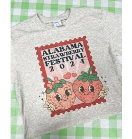 Postage Stamp Strawberry Festival Tee