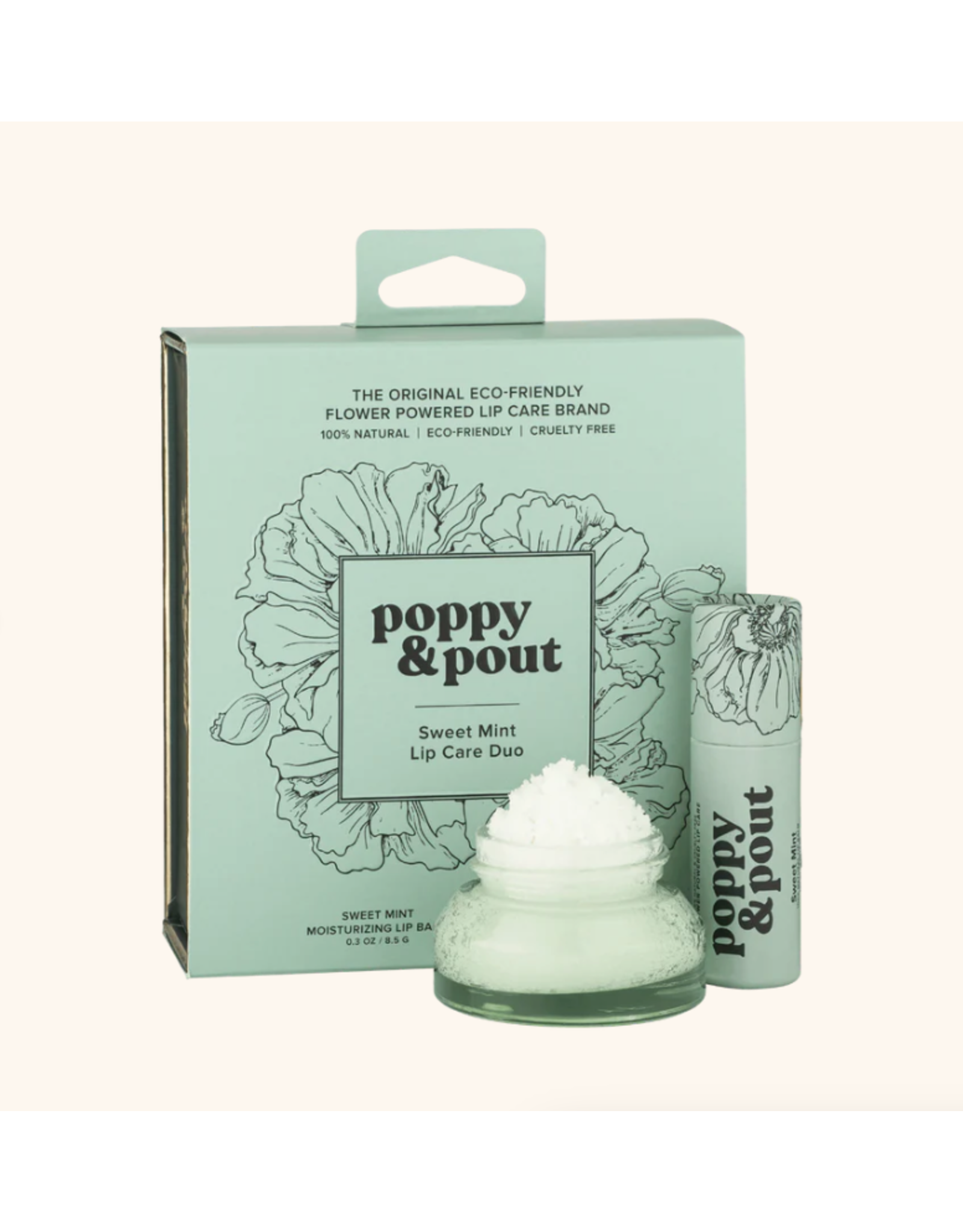 Poppy & Pout Sweet Mint Lip Care Duo