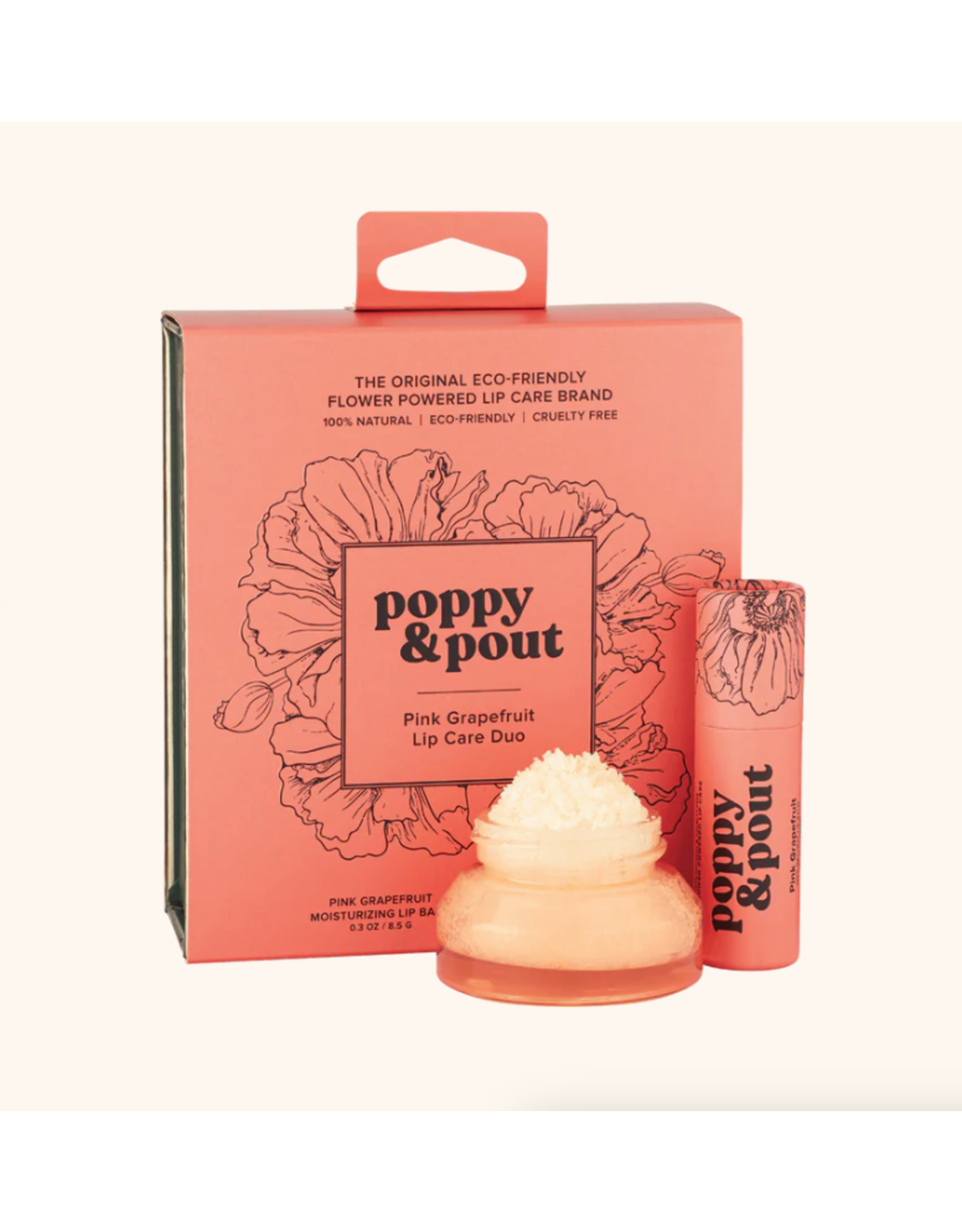 Poppy & Pout Pink Grapefruit Lip Care Duo