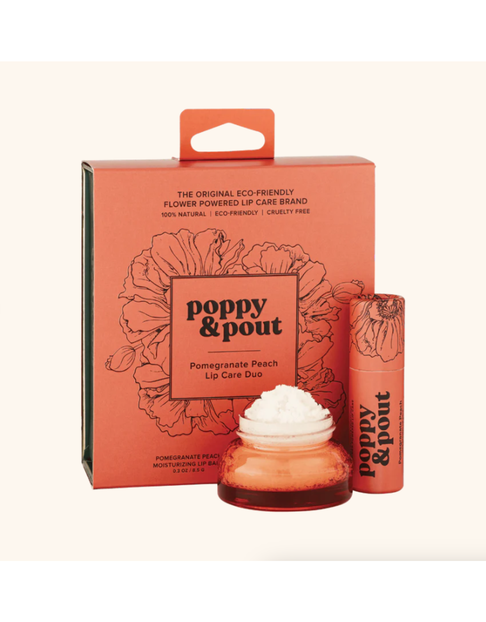 Poppy & Pout Pomegranate Peach Lip Care Duo