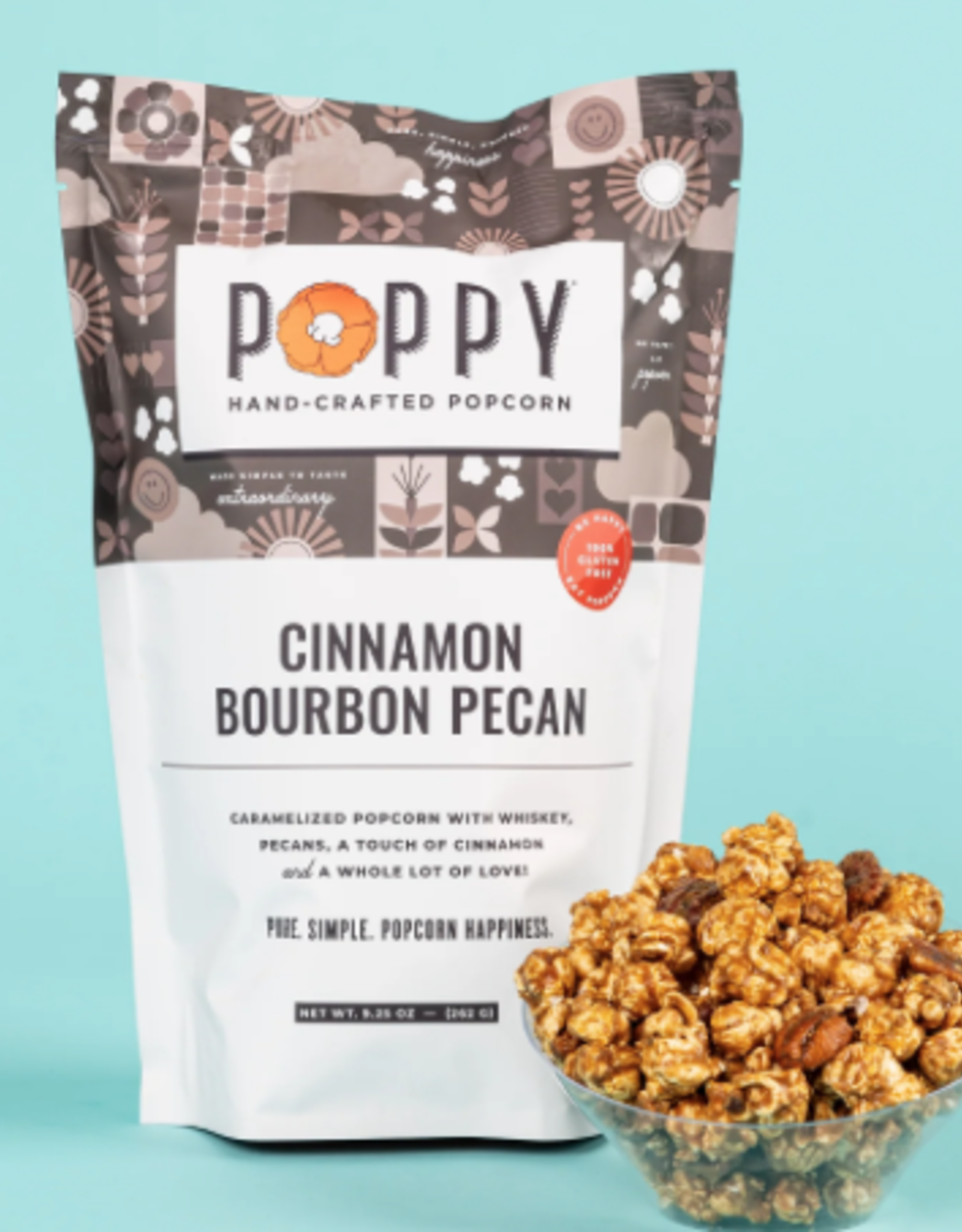 Poppy Hand-Crafted Popcorn Popcorn Cinnamon Bourbon Pecan
