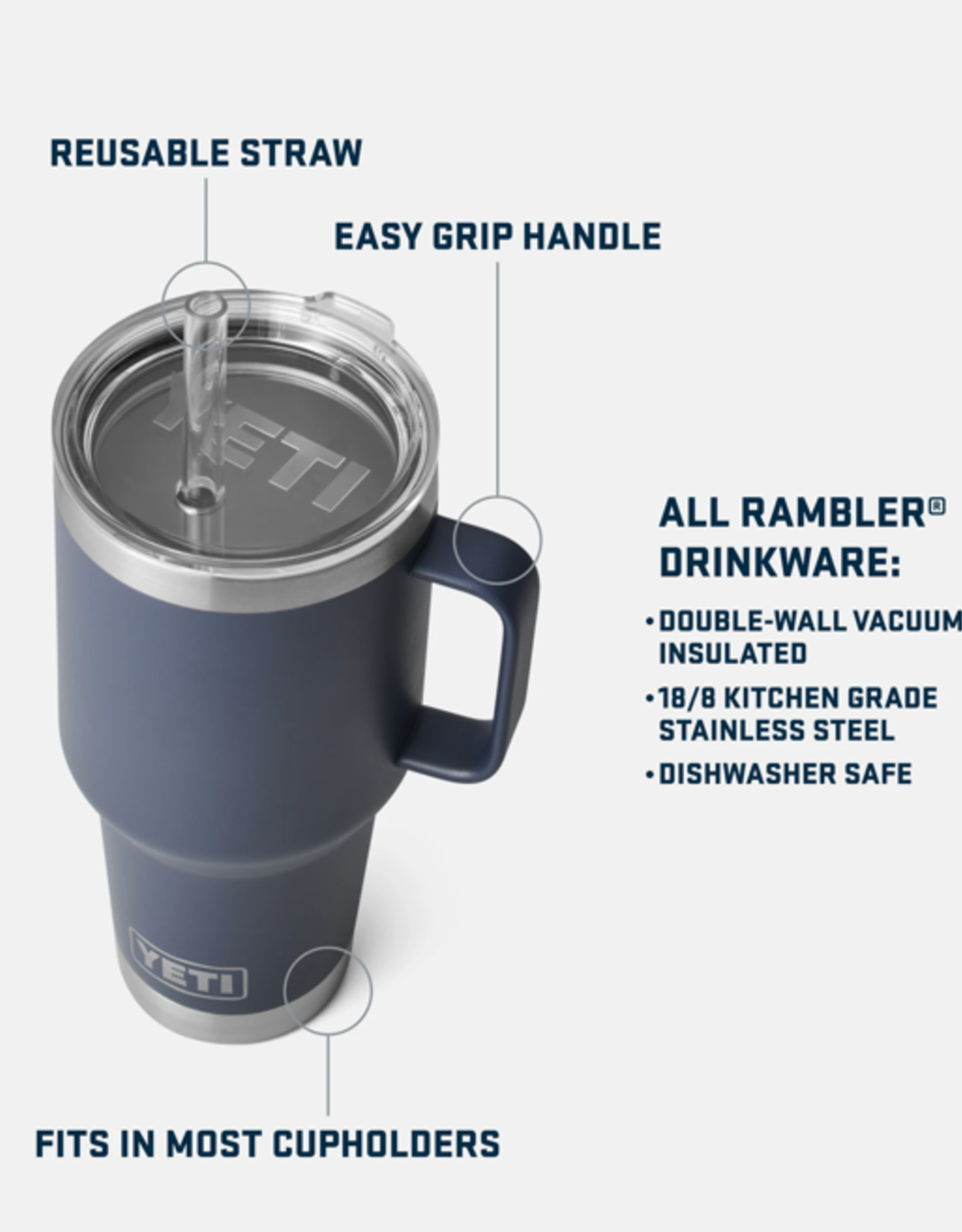 Rambler 35oz Straw Mug Key Lime