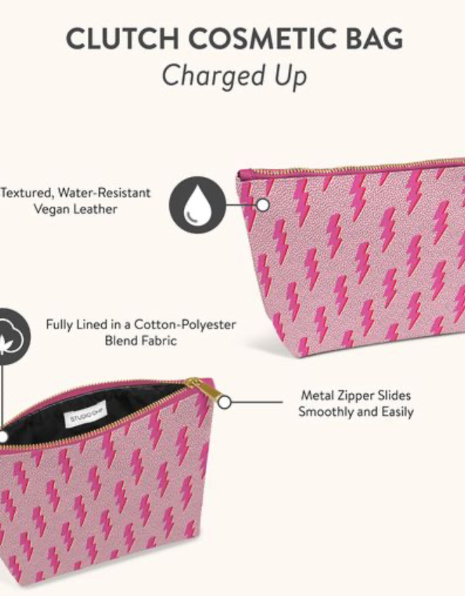Clutch Cosmetic Pouch Charged Up