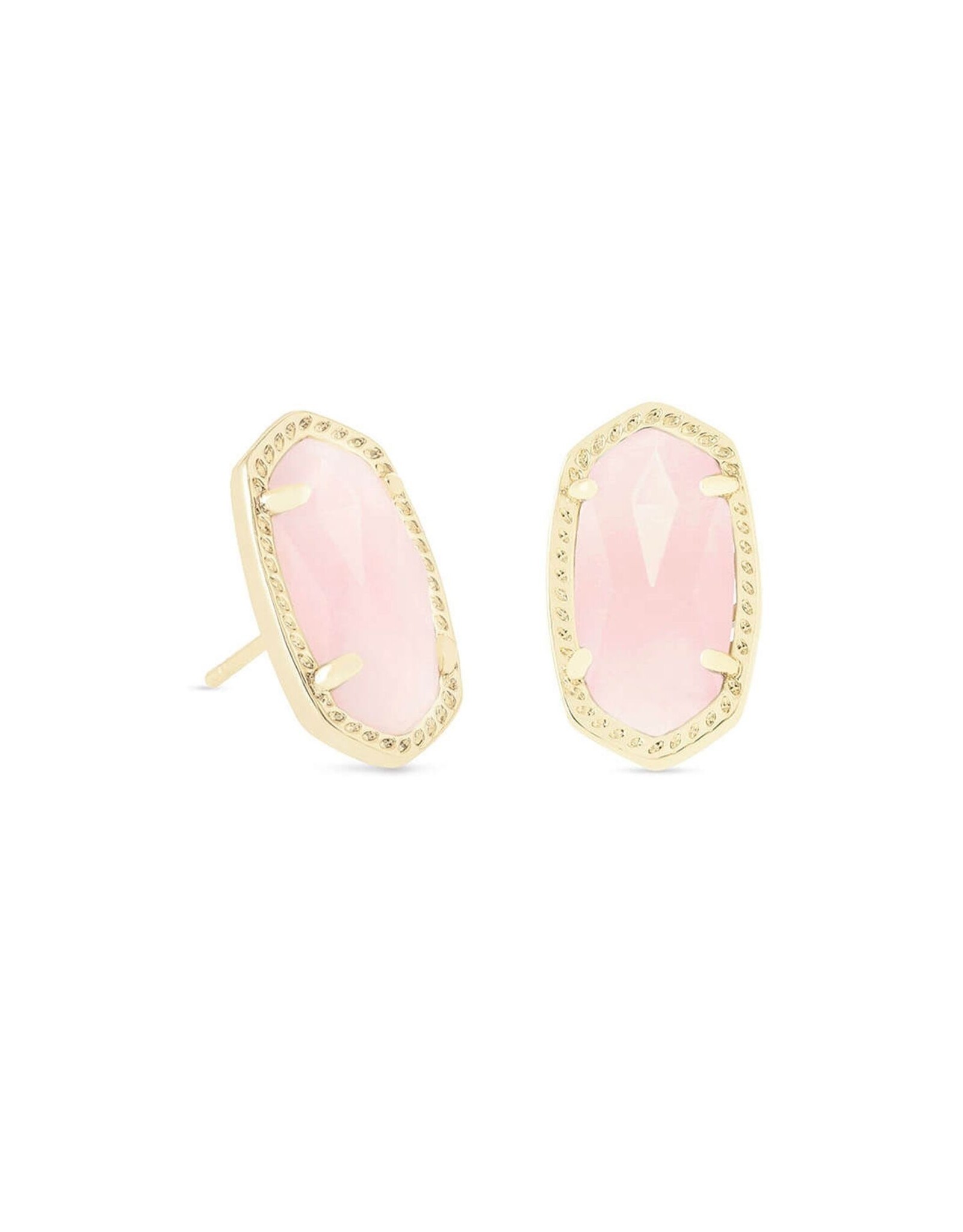 Earring Ellie Gold Rose Quartz