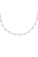 Haisley Heart Silver Strand Necklace