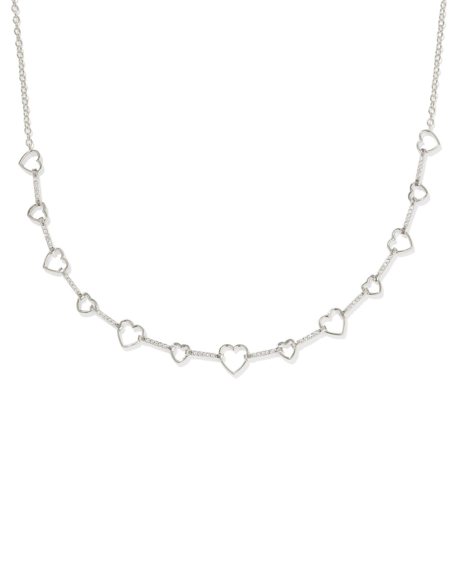 Haisley Heart Silver Strand Necklace
