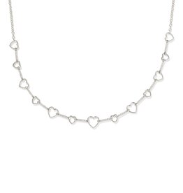 Haisley Heart Silver Strand Necklace