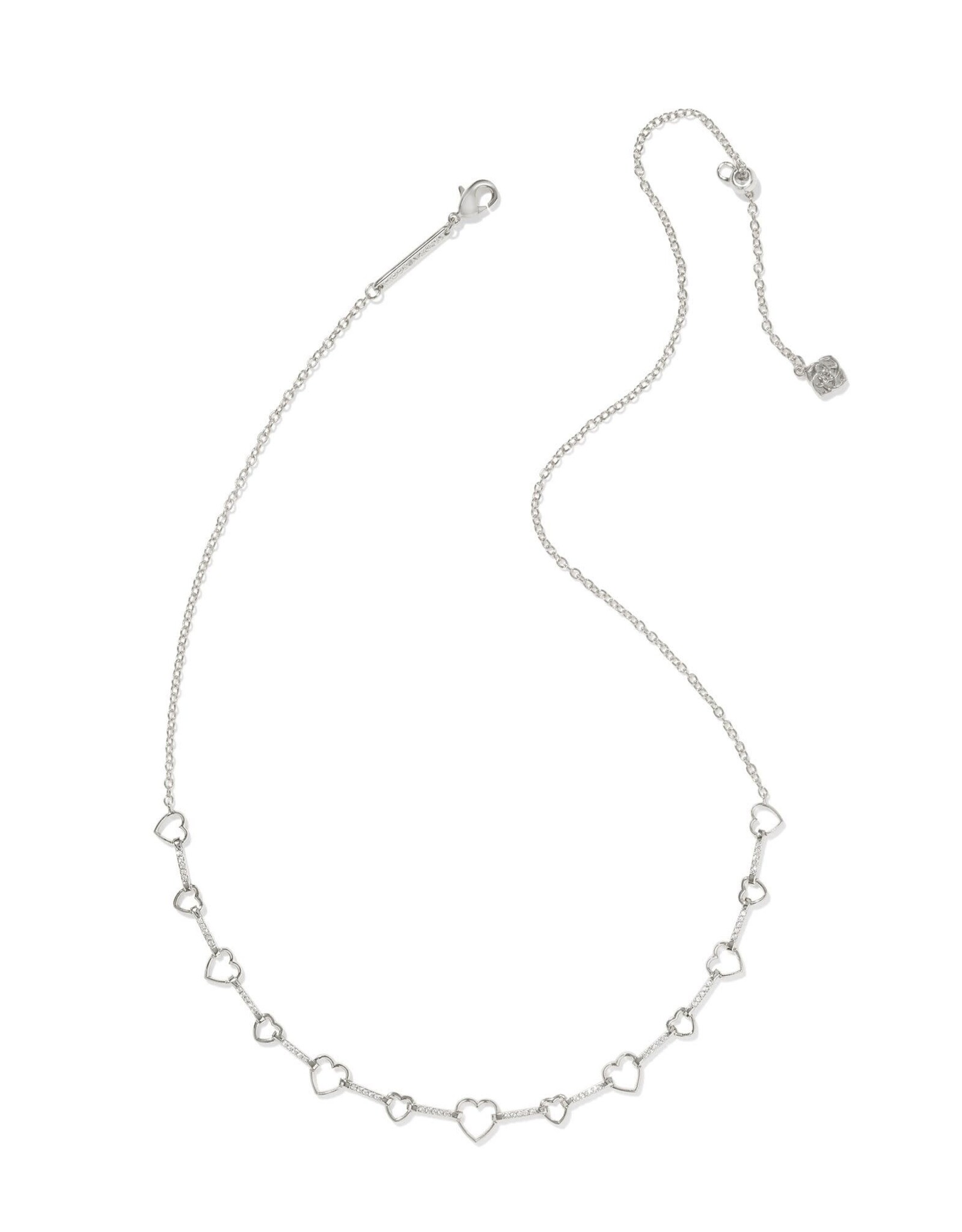 Haisley Heart Silver Strand Necklace