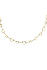 Haisley Heart Gold Strand Necklace