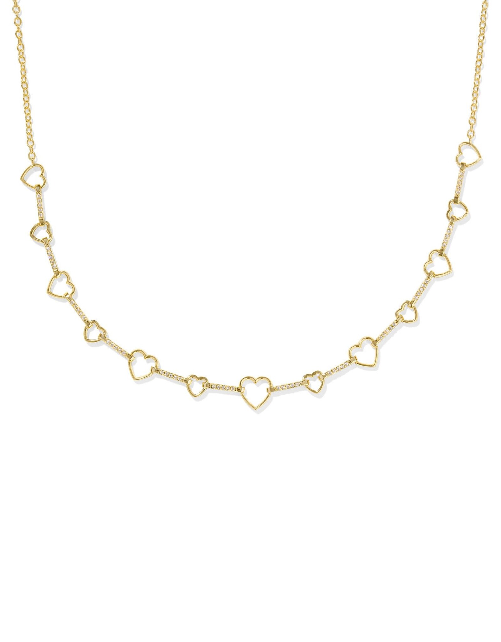 Haisley Heart Gold Strand Necklace