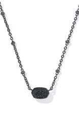 Mini Elisa Satellite Gunmetal Necklace
