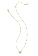 JOLIE SHORT PENDENT NECKLACE GOLD DICHROIC GLASS