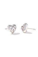 Holland Silver Heart Stud Earrings