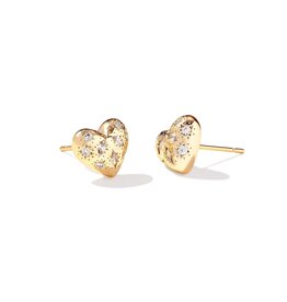 Holland Gold Heart Stud Earrings Holland Gold Heart Stud Earrings