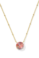 JOLIE SHORT PENDENT NECKLACE GOLD DICHROIC GLASS