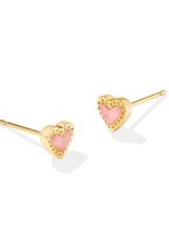 Mini Ari Heart Gold Stud Earrings