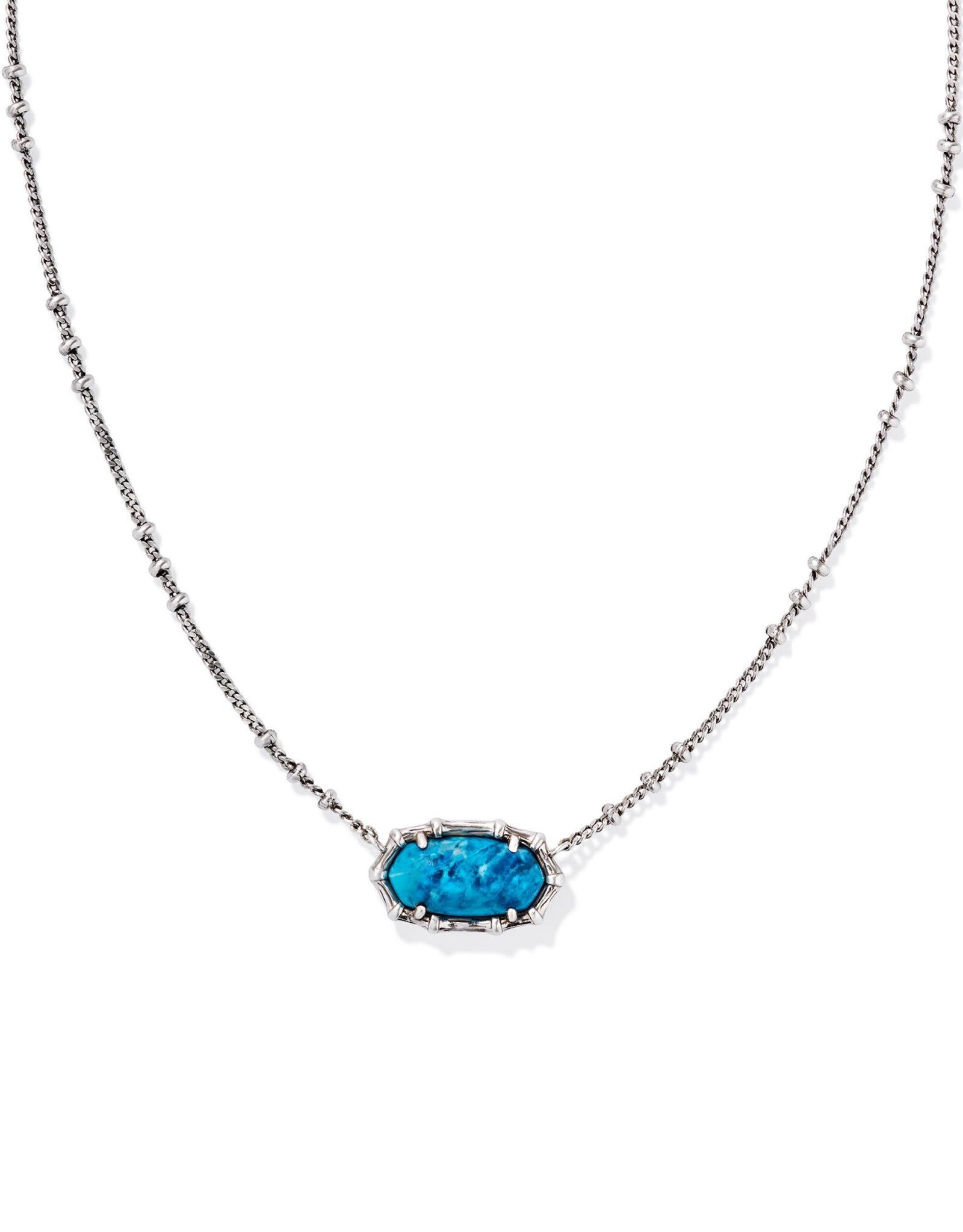 Elisa Bamboo Frame Short Pendant Necklace