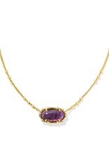 Elisa Bamboo Frame Short Pendant Necklace