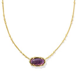 Elisa Bamboo Frame Short Pendant Necklace