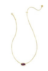 Elisa Bamboo Frame Short Pendant Necklace