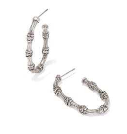 MAURA BAMBOO HOOP EARRINGS MAURA BAMBOO HOOP EARRINGS