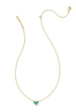 Framed Ari Heart Gold Short Pendant Necklace