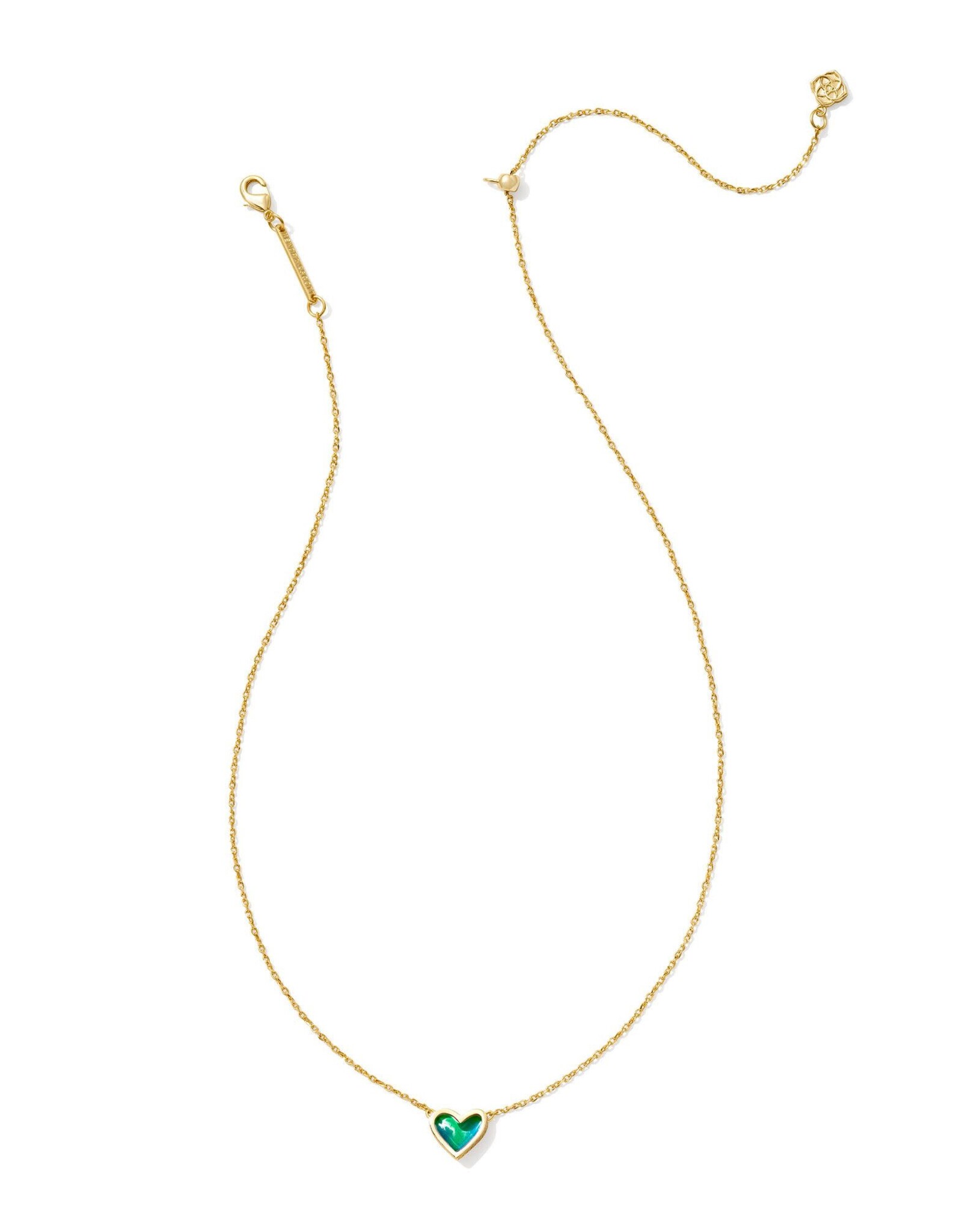 Framed Ari Heart Gold Short Pendant Necklace