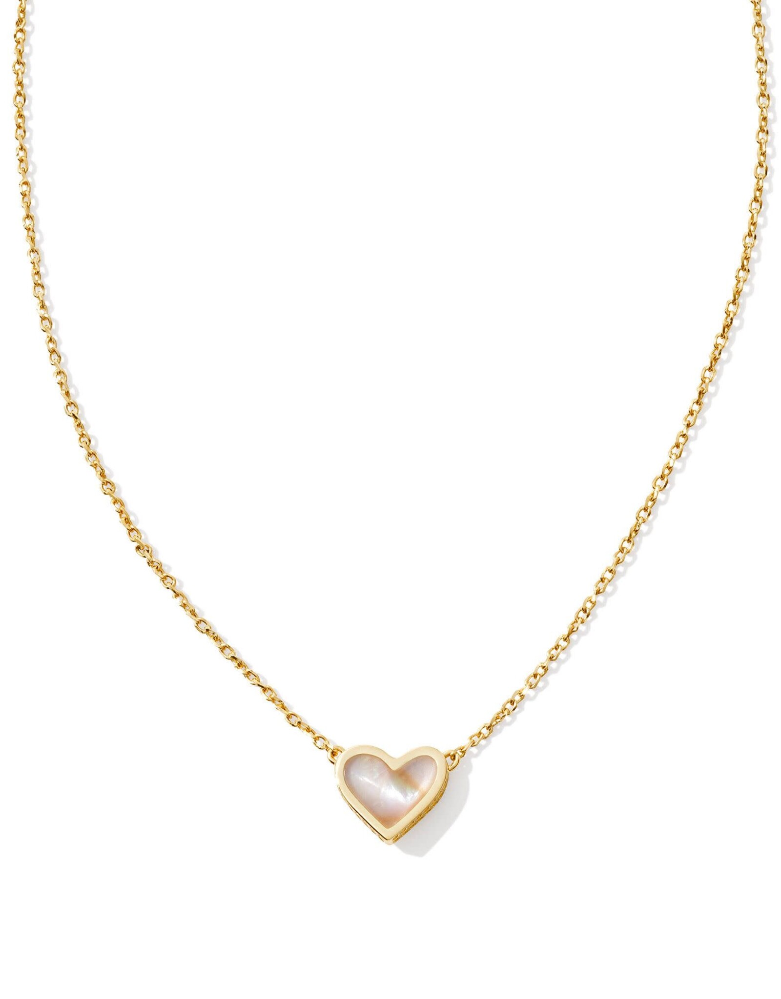 Framed Ari Heart Gold Short Pendant Necklace