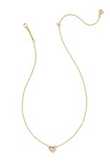 Framed Ari Heart Gold Short Pendant Necklace
