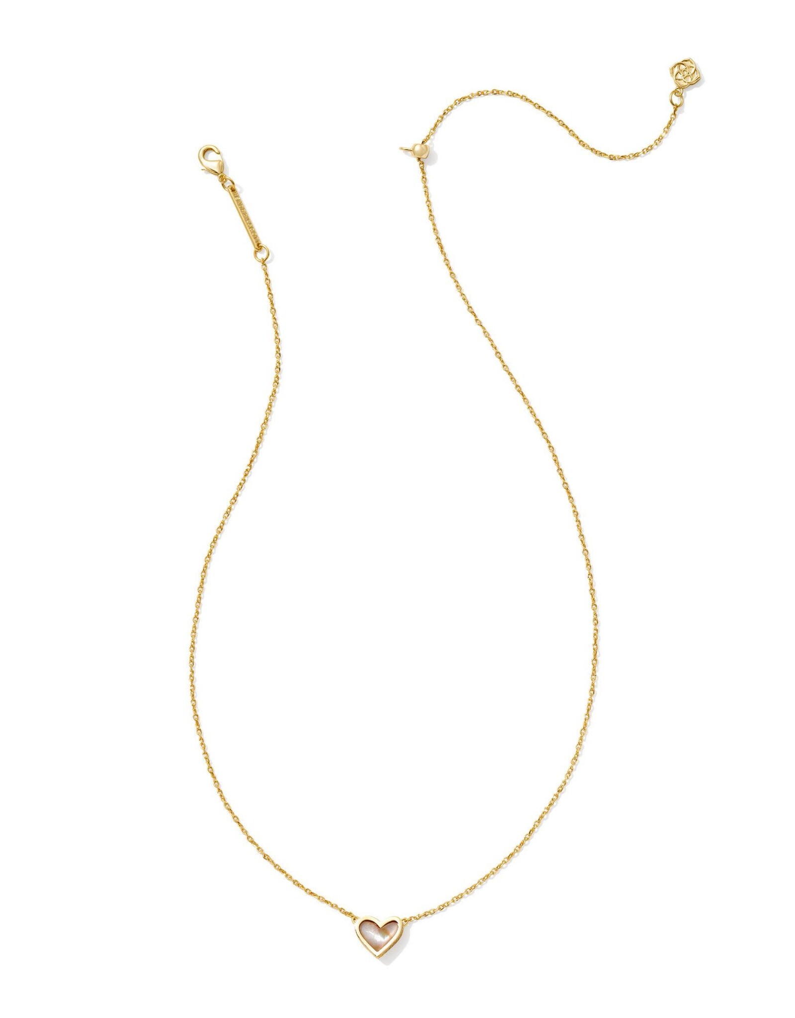 Framed Ari Heart Gold Short Pendant Necklace