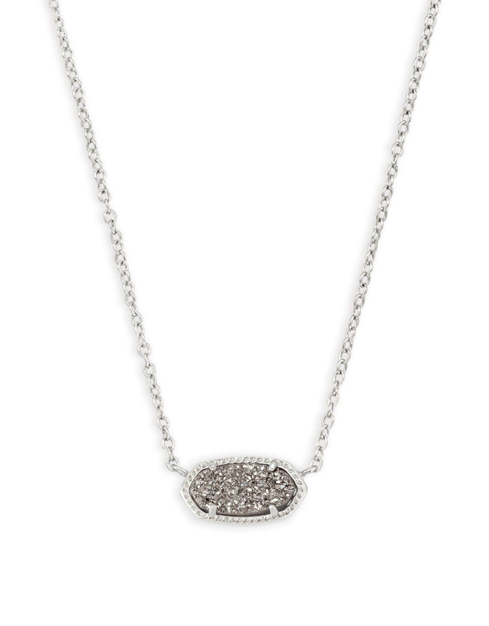 Necklace Elisa Rhodium Platinum Drusy