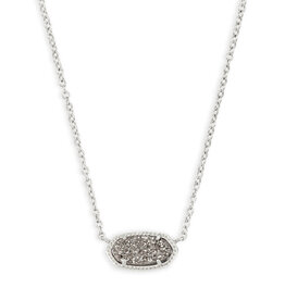 Necklace Elisa Rhodium Platinum Drusy